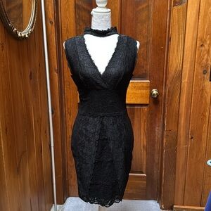 Black lace dress